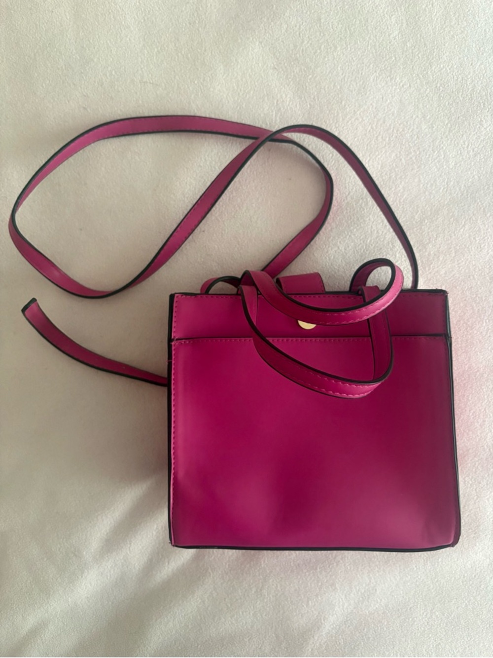 Fuchsia Crossbody Shoulder Bag - Women's Fashion